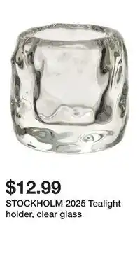 IKEA STOCKHOLM 2025 Tealight holder, clear glass offer