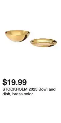 IKEA STOCKHOLM 2025 Bowl and dish, brass color offer