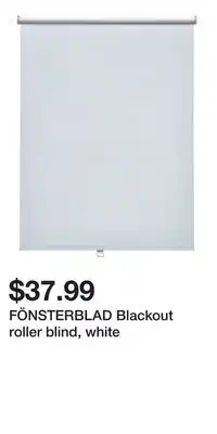 IKEA FÖNSTERBLAD Blackout roller blind, white offer