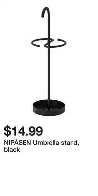 IKEA NIPÅSEN Umbrella stand, black offer