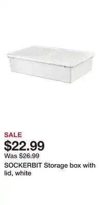 IKEA SOCKERBIT Storage box with lid, white offer