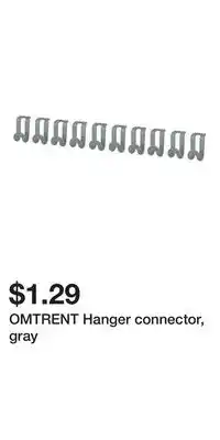 IKEA OMTRENT Hanger connector, gray offer