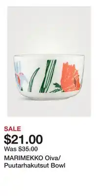 Holt Renfrew MARIMEKKO Oiva/Puutarhakutsut Bowl offer