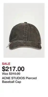 Holt Renfrew ACNE STUDIOS Pierced Baseball Cap offer