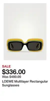 Holt Renfrew LOEWE Multilayer Rectangular Sunglasses offer