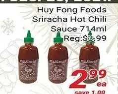 Nations Fresh Foods Huy Fong Foods Sriracha Hot Chili Sauce 714ml offer