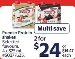 Walmart Premier Protein shakes offer