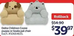 Walmart Delta Children Cozee puppy or koala pal chair offer