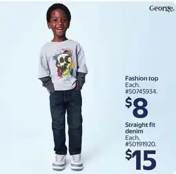 Walmart George. Straight fit denim offer
