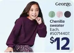 Walmart George. Chenille sweater offer