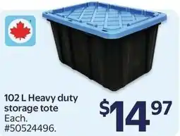 Walmart Heavy duty storage tote offer