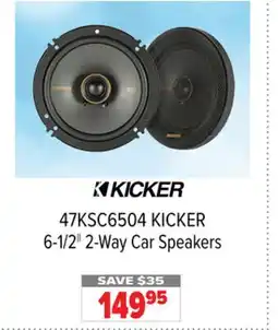 2001 Audio Video 47KSC6504 KICKER 6-1/2 2-Way Car Speakers offer