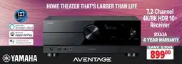 2001 Audio Video RXA2A Yamaha 7.2-Channel 4K/8K HDR 10+ Receiver offer