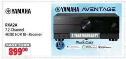 2001 Audio Video YAMAHA RXA2A 7.2-Channel 4K/8K HDR 10+ Receiver offer