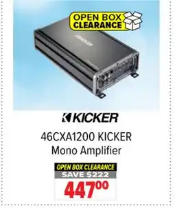 2001 Audio Video 46CXA1200 KICKER Mono Amplifier offer