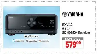 2001 Audio Video RXV4A YAMAHA 5.1-Ch. 8K HDR10+ Receiver offer