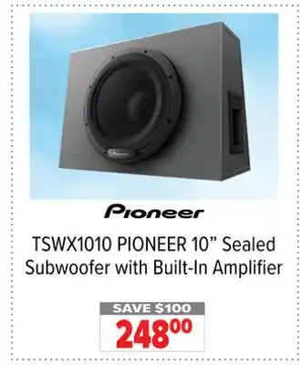 2001 Audio Video TSWX1010 PIONEER 10 Sealed Subwoofer with Built-In Amplifier offer