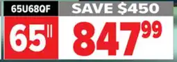 2001 Audio Video 65U68QF Hisense 65 QLED Mini-LED TV offer