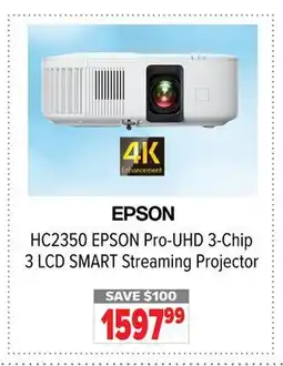 2001 Audio Video HC2350 EPSON Pro-UHD 3-Chip 3 LCD SMART Streaming Projector offer