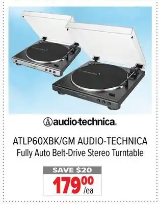 2001 Audio Video ATLP60XBK/GM AUDIO-TECHNICA Fully Auto Belt-Drive Stereo Turntable offer