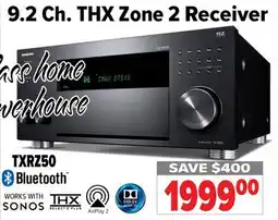 2001 Audio Video ONKYO TXRZ50 9.2 Ch. THX Zone 2 Receiver offer