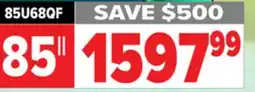 2001 Audio Video 85U68QF Hisense 85 Mini-LED offer