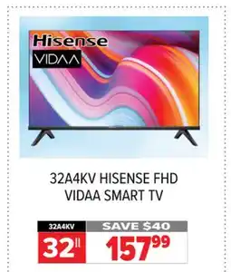 2001 Audio Video 32A4KV HISENSE 32 FHD VIDAA SMART TV offer