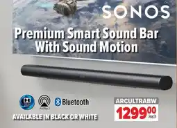 2001 Audio Video ARCULTRABW SONOS Premium Smart Sound Bar With Sound Motion offer