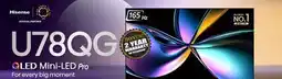 2001 Audio Video Hisense 55U78QG 55 MINI-LED 165HZ 3000 NIT offer
