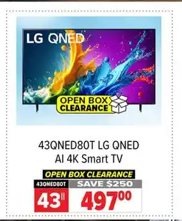 2001 Audio Video 43QNED80T LG 43 QNED AI 4K Smart TV offer