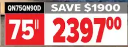 2001 Audio Video QN75QN90D Samsung 75 Neo QLED 4K offer