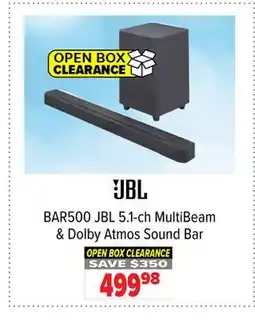 2001 Audio Video BAR500 JBL 5.1-ch MultiBeam & Dolby Atmos Sound Bar offer