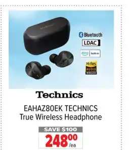 2001 Audio Video EAHAZ80EK TECHNICS True Wireless Headphone offer