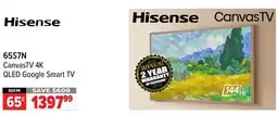 2001 Audio Video 65S7N Hisense 65 CanvasTV 4K QLED Google Smart TV offer