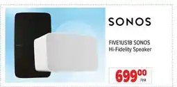 2001 Audio Video SONOS FIVE1US1B Hi-Fidelity Speaker offer