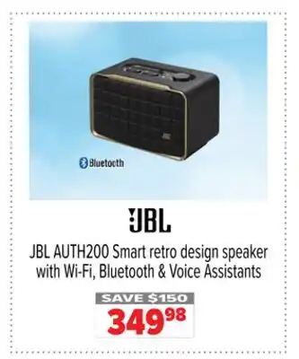 2001 Audio Video JBL AUTH200 Smart retro design speaker with Wi-Fi, Bluetooth & Voice Assistants offer