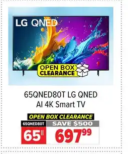 2001 Audio Video 65QNED80T LG 65 QNED AI 4K Smart TV offer