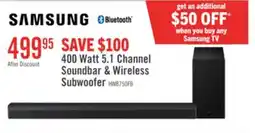 The Brick Samsung 5.1 CH B-Series Soundbar with Wireless Subwoofer (HW-B750F/ZC) offer