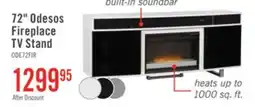 The Brick Odesos 72 Modern Electric Fireplace TV Stand with Storage and Cable Management for TVs up to 80 offer