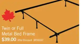 The Brick Twin/Full Metal Glider Bed Frame offer