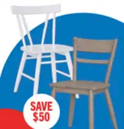 The Brick Remi Dining Chair with Curved Slat-Back - White offer