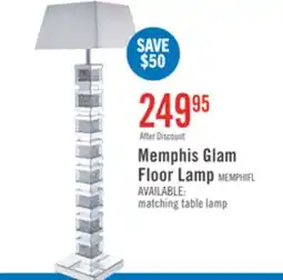 The Brick Memphis 54.3 Glam Floor Lamp with Glass, Mirror and Acrylic Crystals offer