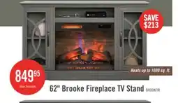 The Brick Brooke 62 Contemporary Electric Fireplace TV Stand with Storage & Cable Management for TVs up to 70 offer