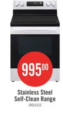 The Brick LG 6.3 Cu. Ft. Smart Electric Range with EasyClean - Stainless Steel - LREL6321S offer