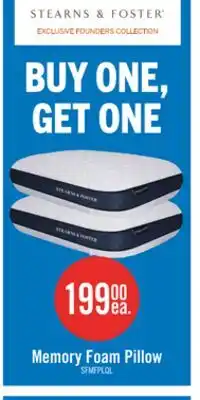 The Brick Stearns & Foster Memory Foam Pillow offer