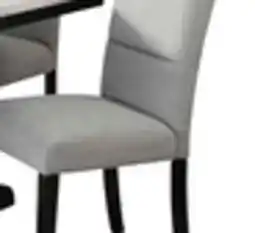 The Brick Verona Dining Chair with Linen-Look Fabric, Wood - Light Grey offer