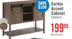 The Brick Corbin 47.25 Accent Cabinet with Sliding Barn Doors - Walnut Oak offer