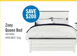 The Brick Zoey Panel Bed, Two-tone White & Brown - Queen Size offer