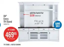 The Brick Emry 84 TV Stand with Storage and Cable Management for TVs up to 90- White offer