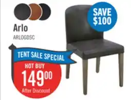 The Brick Arlo Dining Chair with Vegan Leather Fabric - Charcoal offer
